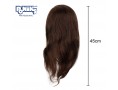 Główka Treningowa Fryzjerska Damska 45cm 100%  Naturalny Włos Brąz