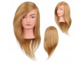Główka Fryzjerska Treningowa Naturalny Włos Blond 50cm