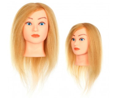 Główka Fryzjerska Treningowa 100% Naturalne Włosie Blond 35cm